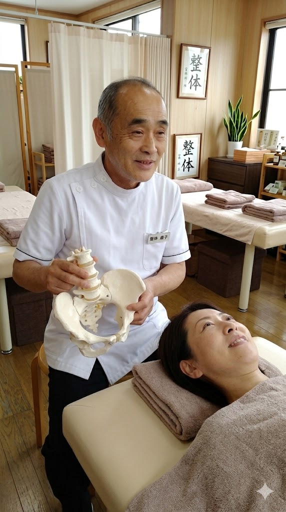 説明する私